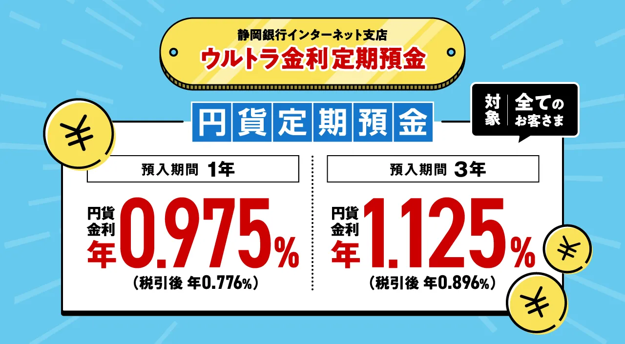 静岡銀行インターネット支店 ウルトラ金利定期預金